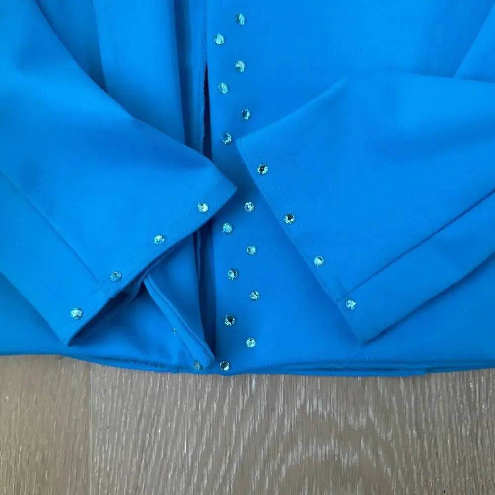 Kelle Turquoise Jacket And Wide Leg Pant Set size Medium Child